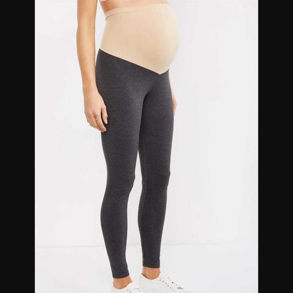 NEW Motherhood Maternity Heathered Gray Leggings